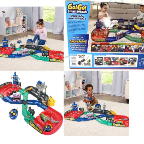 VTech Go! Go! Smart Wheels Checkered Flag Motorize 4.5ft Track Set🆕⌚📦🏃💨🚚 - Picture 1 of 16